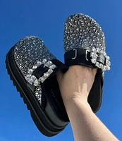 Azalea Wang Desdemona Rhinestone Platform Clogs