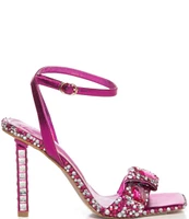 Azalea Wang Discoball Rhinestone Metallic Rhinestone Dress Sandals