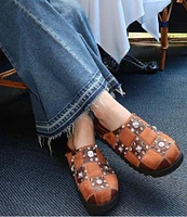 Azalea Wang Fischer Patchwork Rhinestone Mule Clogs