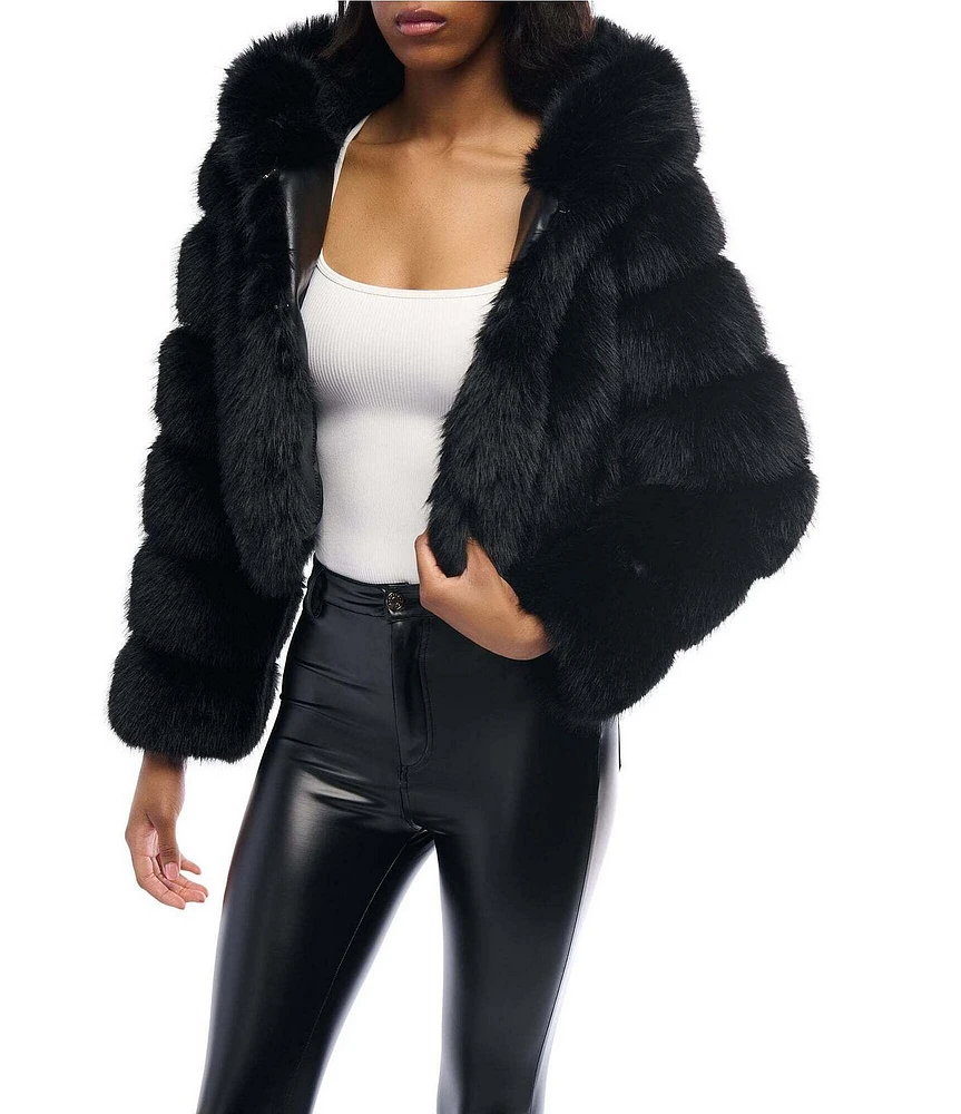 Azalea Wang Jolene Faux Fur Hooded Filled Jacket