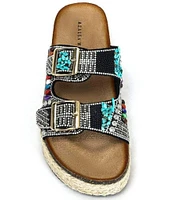 Azalea Wang Kaylum Embellished Double Banded Sandals