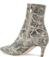 Azalea Wang Leoncio Snake Print Dress Booties