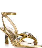 Azalea Wang Lethe Rhinestone Embellished Pointed Toe Dress Sandals