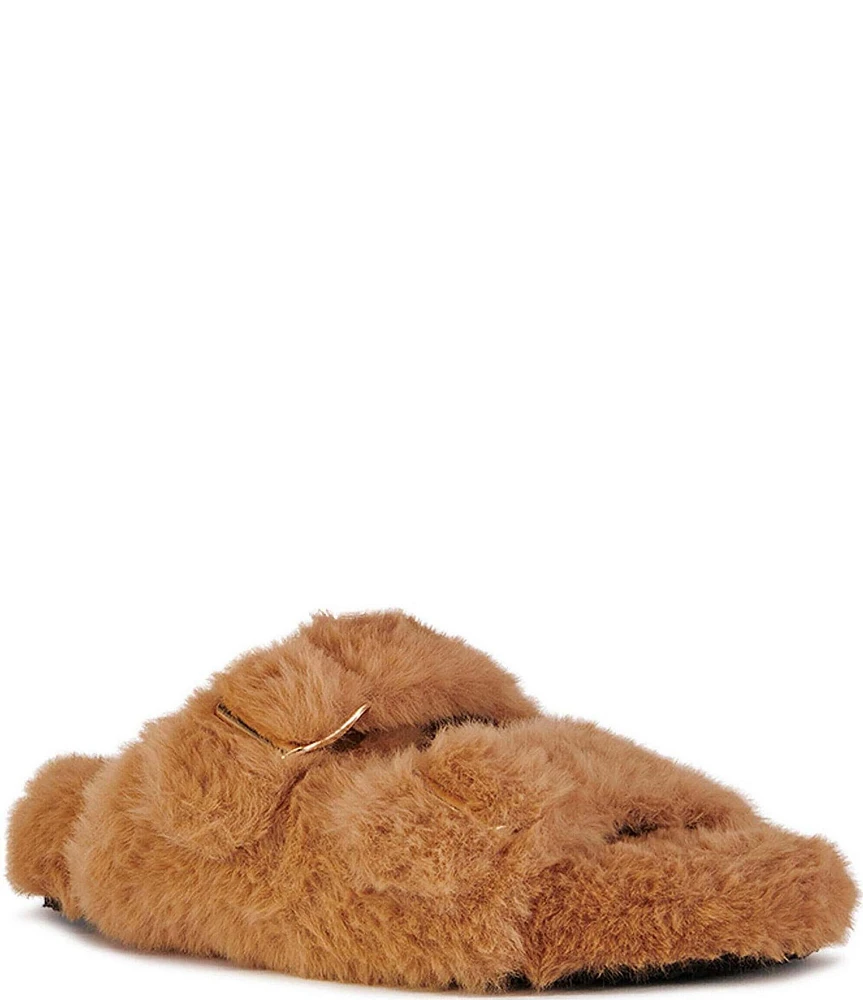 Azalea Wang Loving Faux Fur Slippers