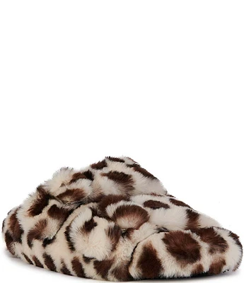 Azalea Wang Loving Leopard Print Faux Fur Slippers