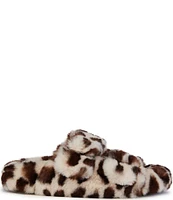 Azalea Wang Loving Leopard Print Faux Fur Slippers