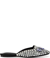 Azalea Wang Nelsat Crystal Jeweled Rhinestone Dress Mules