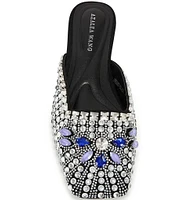 Azalea Wang Nelsat Crystal Jeweled Rhinestone Dress Mules