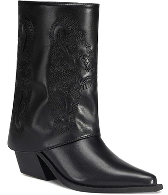 Azalea Wang Portabella Fold Over Western Mid Boots