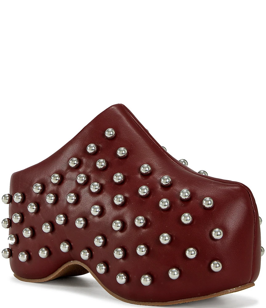 Azalea Wang Romesco Studded Platform Clogs