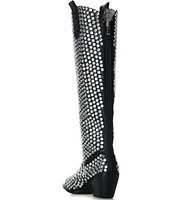 Azalea Wang Ruvin Crystal Embellished Western Tall Boots