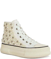 Azalea Wang Saisha Pearl Rhinestone High Top Platform Sneakers