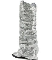 Azalea Wang Shawnee Metallic Foldover Scrunch Shaft Western Boots