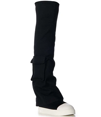 Azalea Wang Tazula Cargo Pocket Foldover Over-the-Knee Boots