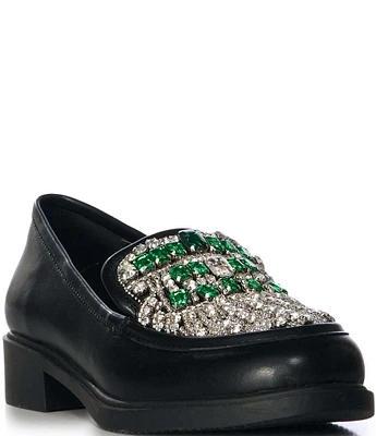 Azalea Wang Thalassa Rhinestone Loafers