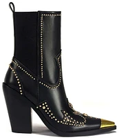 Azalea Wang Torrin Studded Western Booties