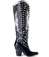 Azalea Wang Upbeat Americana Rhinestone Tall Western Boots