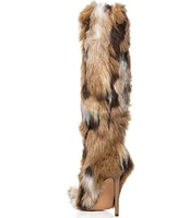 Azalea Wang Upsetter Faux Fur Knee High Boots