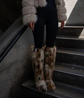 Azalea Wang Upsetter Faux Fur Knee High Boots