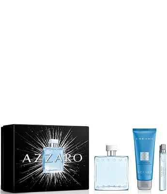 Azzaro Chrome Eau de Toilette 3-Piece Men's Gift Set