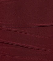 B. Darlin Cowl Neck Shirred Asymmetric Hem Knee Length Dress