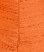 B. Darlin Cowl Neck Shirred Bodycon Dress