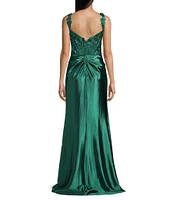 B. Darlin Embellished Sweetheart Neck Wide Strap Dress