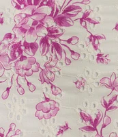 B. Darlin Floral Print Square Neck Lace & Ribbon Trim A-Line Dress