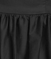 B. Darlin Poplin Tie-Shoulder Bubble-Hem Dress