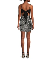 B. Darlin Sequin Spaghetti Straps Bodycon Dress