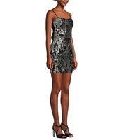 B. Darlin Sequin Spaghetti Straps Bodycon Dress