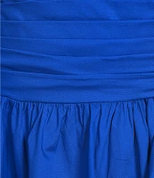 B. Darlin Sleeveless Pleated Bodice Tie Back A-Line Dress
