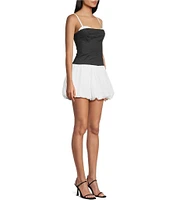 B. Darlin Sleeveless Spaghetti Strap Sweetheart Neck Bubble Dress