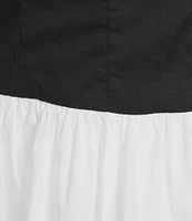 B. Darlin Sleeveless Spaghetti Strap Sweetheart Neck Bubble Dress