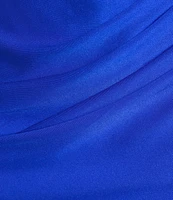 B. Darlin Spaghetti Strap Cowl Neck Shirred Detail Slim Dress