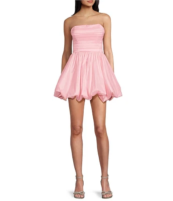 B. Darlin Strapless Pleated Bubble Dress