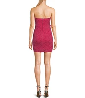 B. Darlin Strapless Sweetheart With Side Shirring Detail Bodycon Dress