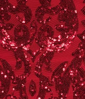 B. Darlin Sweetheart Bustier Placement Sequin Long Dress