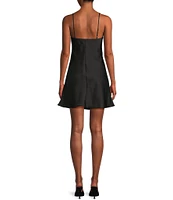 B. Darlin Sweetheart Neck Lace Trim Spaghetti Strap Dress