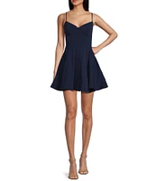 B. Darlin Sweetheart Neck Notched Corset Fit And Flare Dress