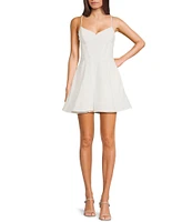 B. Darlin Sweetheart Neck Notched Corset Fit And Flare Dress