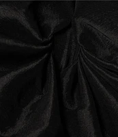 B. Darlin Taffeta Off-The-Shoulder Bow Trim Side Slit Long Dress