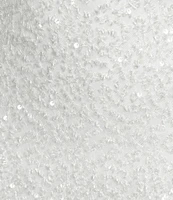 B. Darlin V-Neck Sleeveless Tie Front Sequin Bodycon Dress