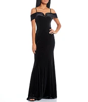 B. Darlin Velvet Mermaid Long Dress