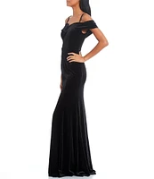 B. Darlin Velvet Mermaid Long Dress