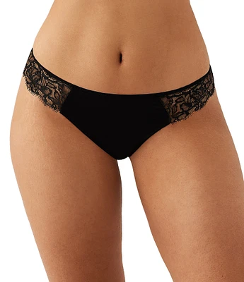 b.tempt'd by Wacoal Microfiber Lace Scalloped Minimal Coverage Thong