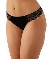 b.tempt'd by Wacoal Microfiber Lace Scalloped Minimal Coverage Thong