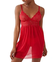 b.tempt'd By Wacoal Sleeveless V-Neck Sheer Mesh Chemise