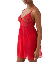 b.tempt'd By Wacoal Sleeveless V-Neck Sheer Mesh Chemise