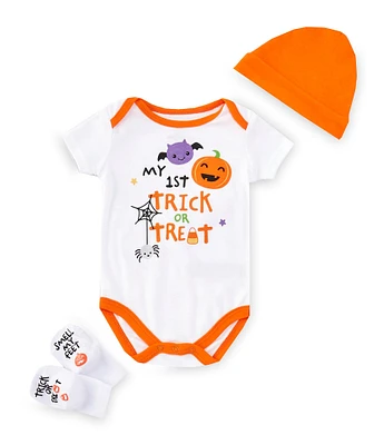 Baby Starters Baby 3-9 Months Short-Sleeve My First Trick Or Treat Bodysuit Set